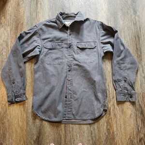 RedHead Bass Pro Shop Workwear Shirt Mens S Gray Long Sleeve 100% Cotton